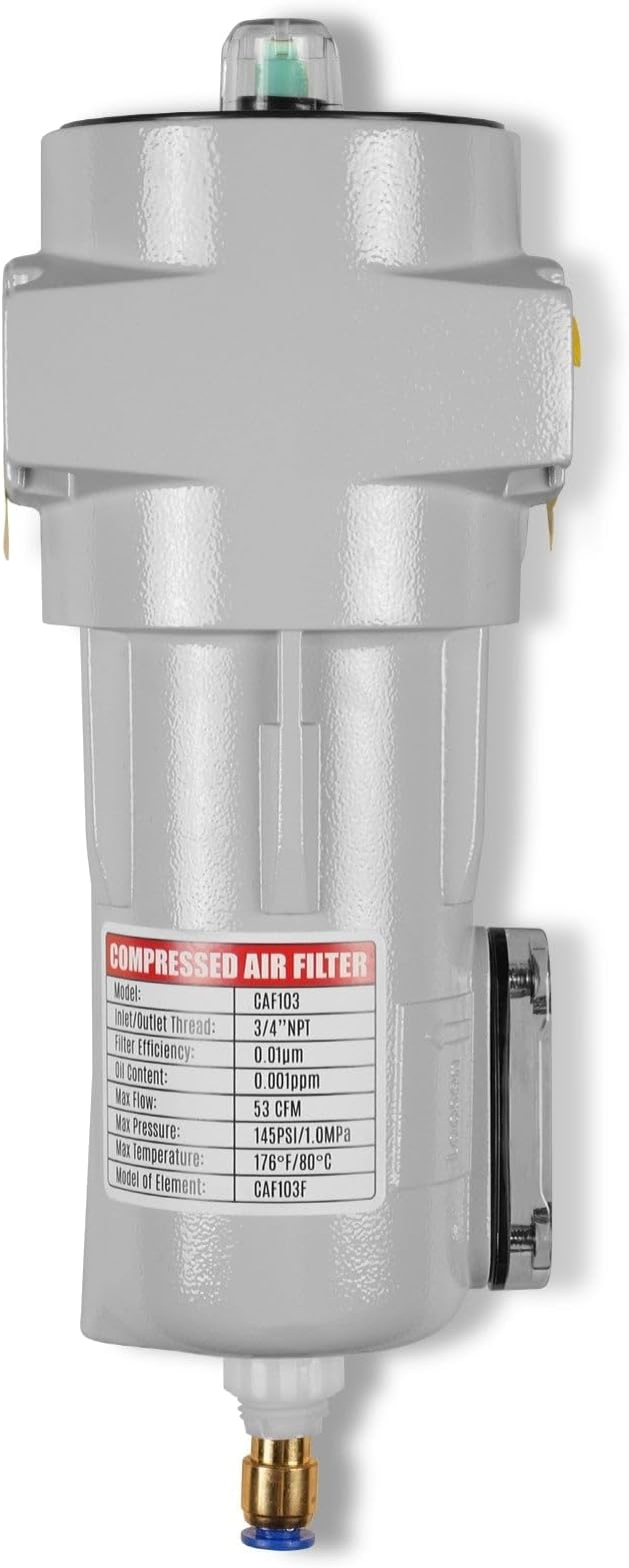 63 CFM Compressed Air Oil-Water Separator Precision Filter, Oil Content 0.01ppm - Image 5