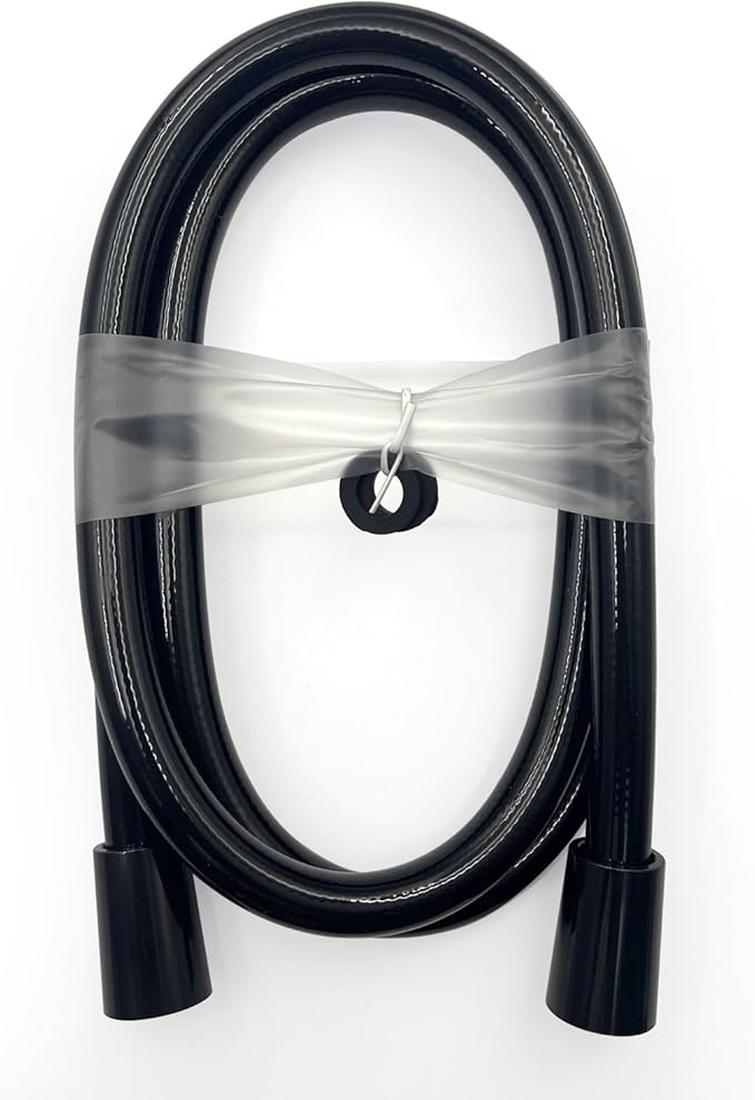 Replacement Shower Hose for RV Camper 6in Flexible & Kink-Free Heavy Duty PVC Lead-Free Black