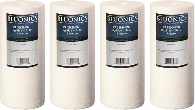 Bluonics Sediment Replacement Water Filters 4pcs 4.5" x 10" Whole House by BLUONICS