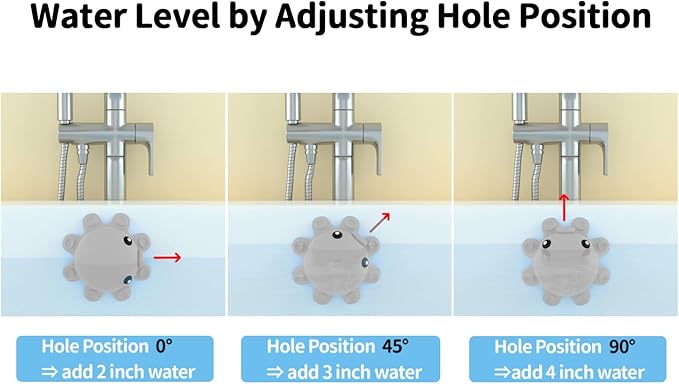 Abalter Bathtub Overflow Drain Cover Tub - Silicone Bathroom Cover, Bath Spa Accessories, Adds Inches of Water for Deeper&Warmer Bath，Grey Gray (ABCVXZY-Grey)