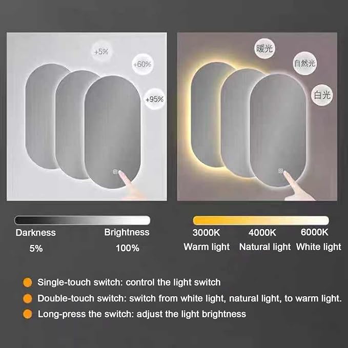Bathroom Mirror with LED Lights，Bathroom Led Mirror ，Backlit Bathroom Mirror - Image 5