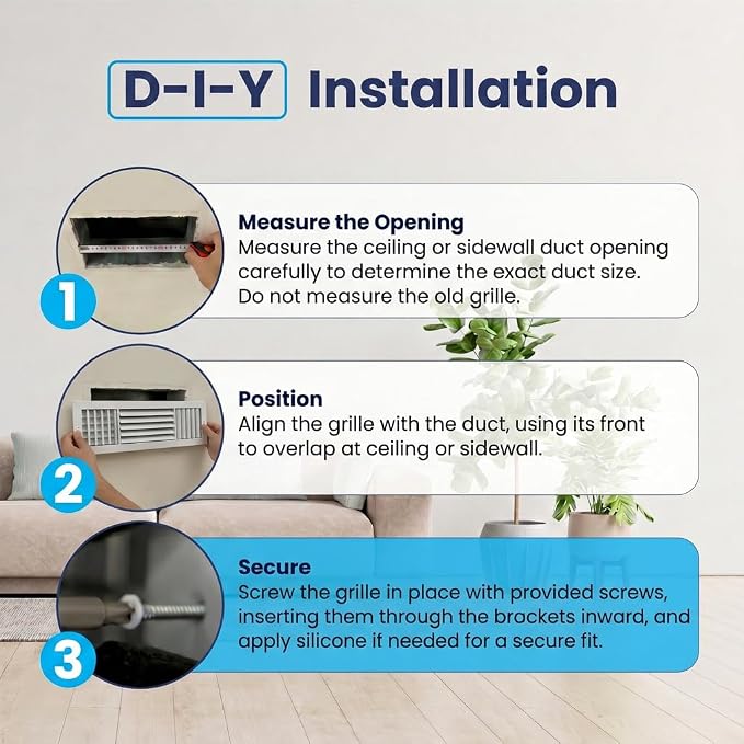 26x6 Aluminum 3-Way Air Vent Cover Wall or Ceiling HVAC Register Multi-Shutter - Image 9