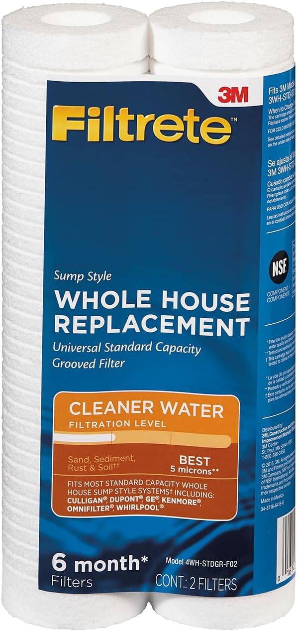 Filtrete Standard Capacity Whole House Grooved Water Filter, 5 Microns by Unknown