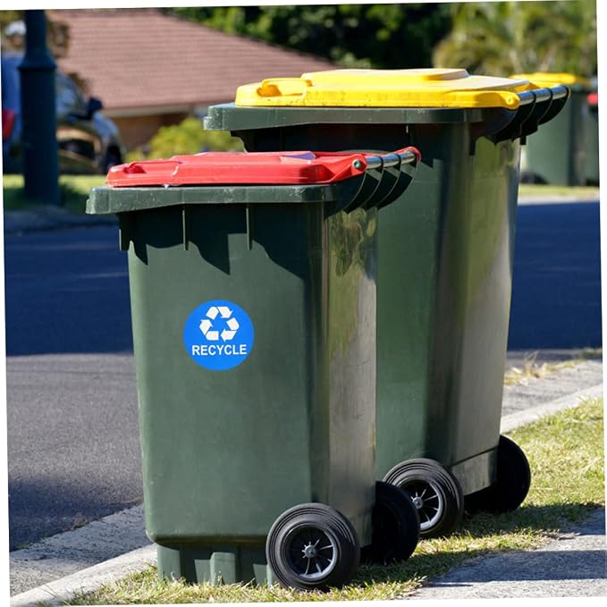 Tofficu 8pcs Hanging Trash Can Stickers Garbage Recycling Decals Material - Image 8