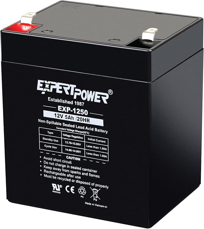 ExpertPower EXP1250-12V 5Ah Rechargeable SLA Battery by ExpertPower