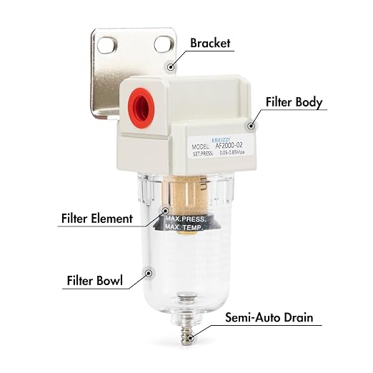 1/4" NPT Air Dryer for Compressor | Compressed Air Line Filter | 5 Micron Brass - Image 3