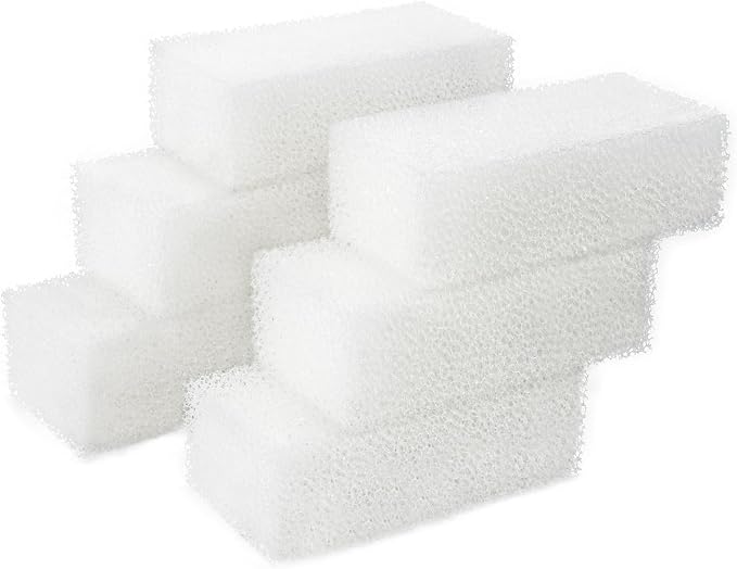 AQUANEAT 6-Pack Replacement Filter Sponge Pads, Aquarium Foam Insert Compatible by Aquaneat
