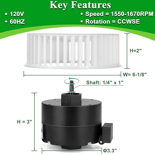 HHQ Bathroom Exhaust Fan Motor & Blower Wheel Replacement - Image 2