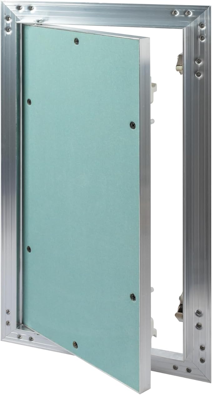 8" x 16" Inch Aluminum Drywall Access Panel - Service Shaft Door - Plumbing, Electricity, Heating, Alarm Wall Inspection hatch for Drywall - Bathroom Service Access Hole Cover