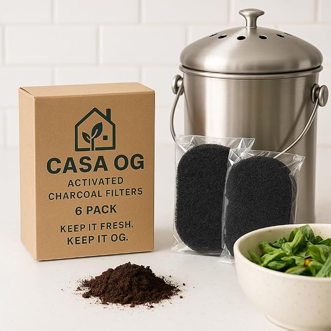 6 Pack Compost Bin Charcoal Filters - Image 2