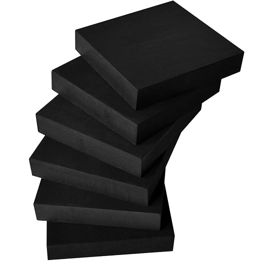 SenseYo 6 Pack Anti Vibration Pads 4" x 4" x 0.8" Mechanical Vibration Isolator by SenseYo