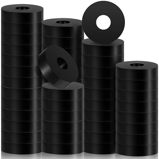 Treela Rubber Isolation Pads Thick Rubber Washers 1.5 Inch OD 0.5 Inch ID 0.4'' by Treela