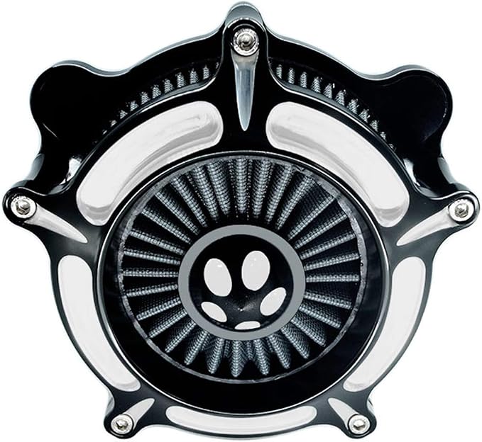 Air Filter Intake Motorcycle Turbine Cleaner Kit Cnc Cut Chrome by Unknown