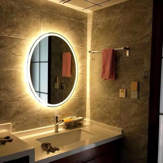 LTSRLL Frameless Illuminated LED Bathroom Wall Mirror - Image 8