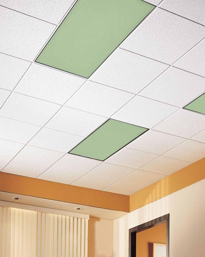 Fluorescent Light Covers for Ceiling Lights Sage Green Magnetic Light Filters 4 - Image 2