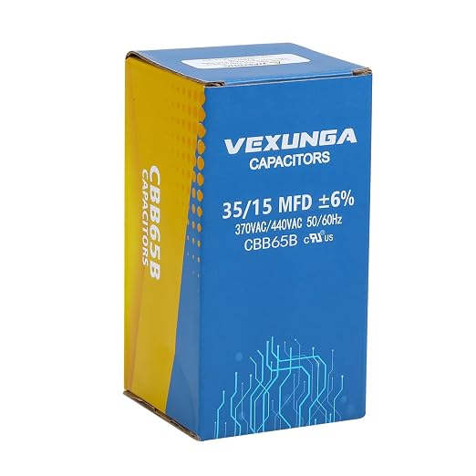 VEXUNGA 35/15 uF 35+15 MFD 370VAC or 440VAC Dual Run Start Round A/C Capacitor - Image 6