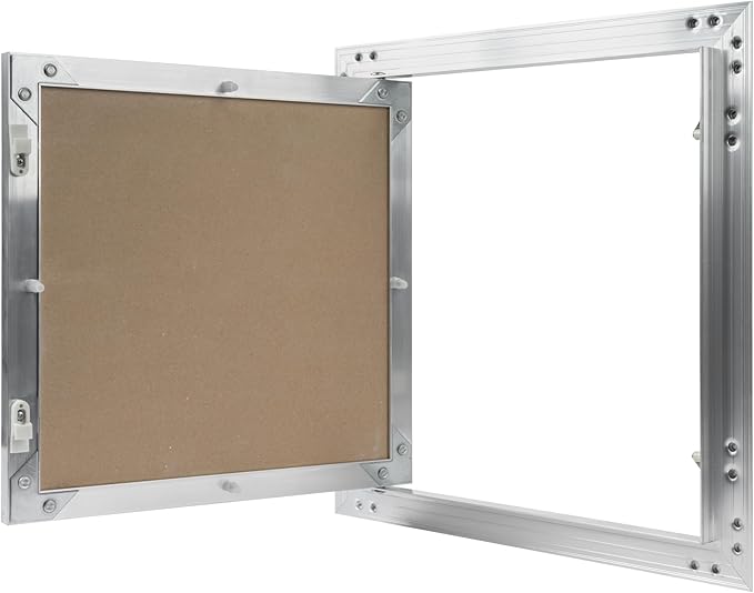12" x 12" Inch Aluminum Drywall Access Panel - Service Shaft Door - Plumbing, Electricity, Heating, Alarm Wall Inspection hatch for Drywall - Bathroom Service Access Hole Cover