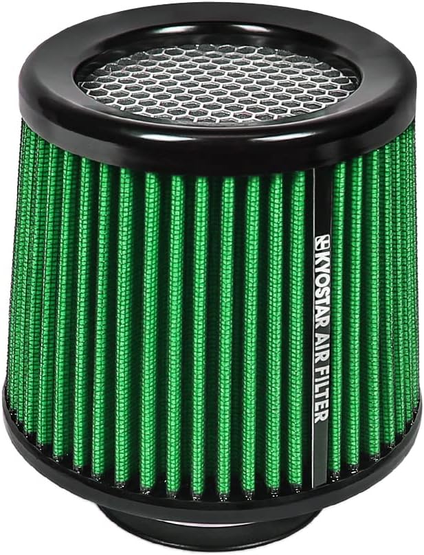 KYOSTAR Universal 3" High-Flow Air Filter, Reusable Cone Cold Air Intake by Kyostar