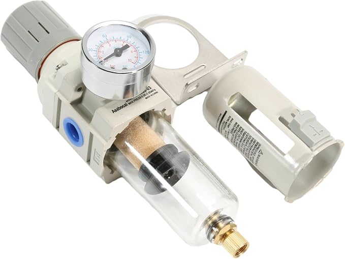 3/8" NPT Air Filter Pressure Regulator Combo Piggyback, Air Compressor Filter - Image 4