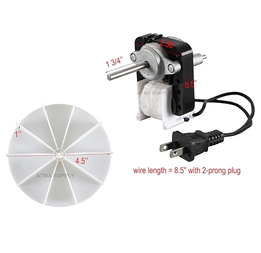 Universal Bathroom Vent Fan Motor Replacement Electric Motors Kit SM550 - Image 2