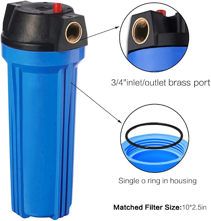 Geekpure 10-Inch Whole House Slim Water Filter Housing - Image 4