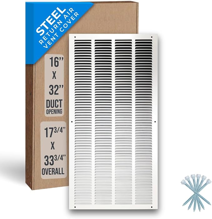 Fits 16x32 Duct Opening | Steel Return Air Grille by Handua | Vent Cover Grill by Handua