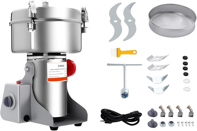 Electric Grain Mill, 2500g Capacity High-speed Grain Mill Grinder, Food-grade - Image 9