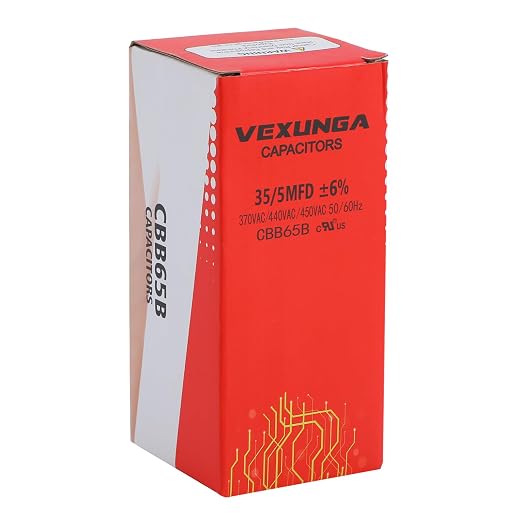VEXUNGA 35/5uF AC Capacitor 35 5 uF MFD 370/440/450 VAC CBB65B Dual Run Start - Image 5