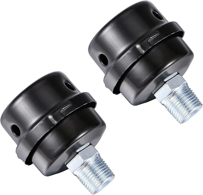 Pack of 2 1/2" Thread Male Thread Diameter 20mm Air Compressor Silencer Filter by ZHONGAN