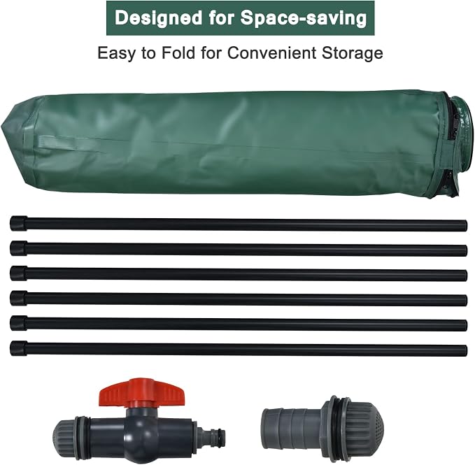 Goplus 60 Gallon Collapsible Rain Barrel, Portable Rain Barrels to Collect - Image 6