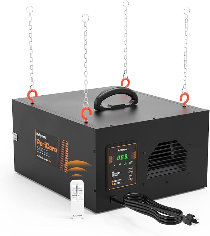 PURISYSTEMS Air Filtration System 3-Speed Remote, Built-in Ionizer, PuriCare by PURISYSTEMS