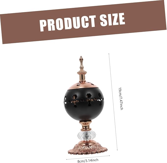 Luxshiny Iron-Art Hollow Incense Burner Decorative Metal Home Adornment - Image 2