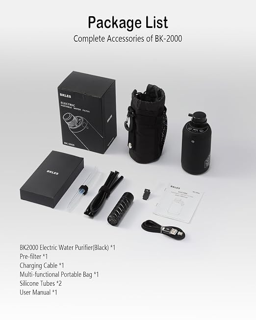 Water Filter Camping – Electric Portable Water Purifier Survival, 0.01 Micron - Image 9