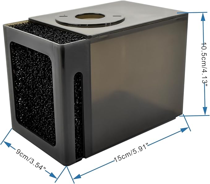 CONQUERALL Small Submersible Pump Filter Box 15×9×10, 5 cm Protective Case - Image 3