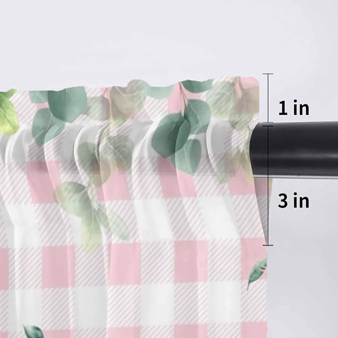 Easter Sheer Valances for Windows 42"x12", Light Filtering Kitchen Curtains - Image 7