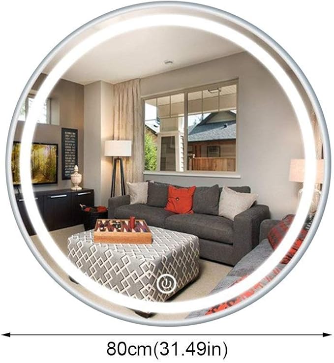 Round Waterproof LED Bathroom Wall Makeup Mirrors - Image 3