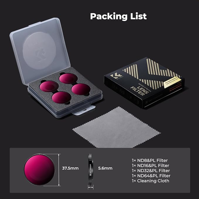 K&F CONCEPT ND/PL Filter Kit Compatible - Image 6