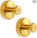 Suction Cup Hooks for Shower, Heavy Duty Wreaths Hangers for Glass Door Window, Towel Hook No Drill Holder on Smooth Wall, Mirror, Tile for Home (2Pcs Gold)