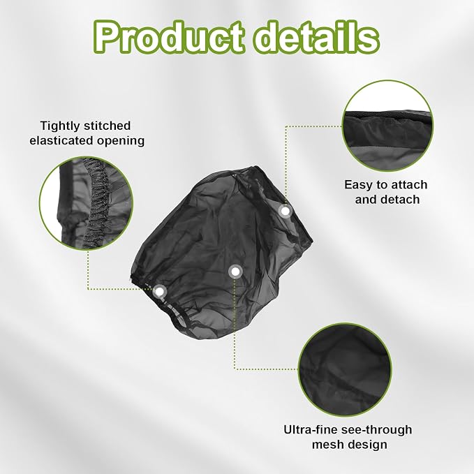 2 PCS Air Filter Cover for Car, Dustproof Cold Air Filter Protective Sock Cover - Image 3