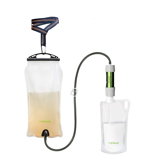 miniwell Gravity Water Filter Ultralight Multi-Purpose Hiking Accessories by MINIWELL