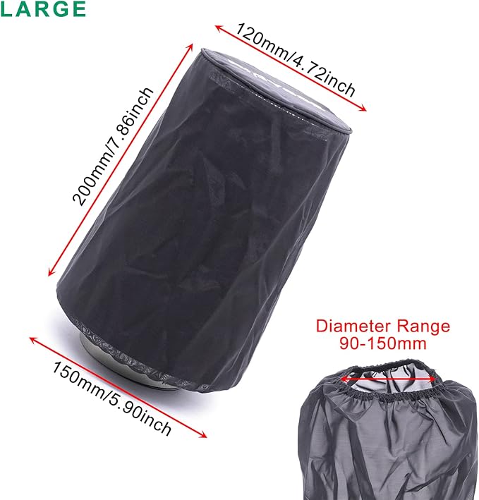Cone Air Filter Sock Waterproof Universal Fit - Image 4