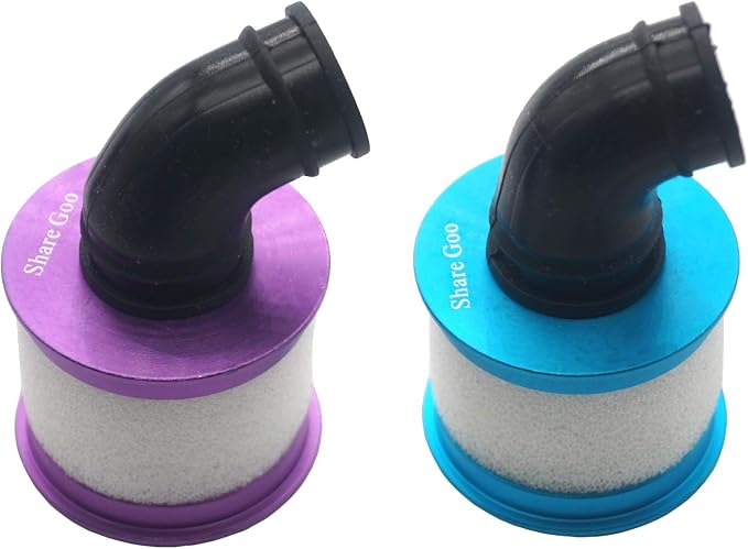 2Pack ShareGoo Aluminum Capped Air Filter Sponge Cover 04104 Upgrade Parts by ShareGooRC