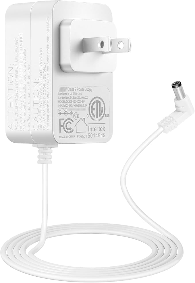 12V Power Cord for Levoit Core Mini Air Purifier LAP-C161-WUS LAP-C161-KUS by Lonnky