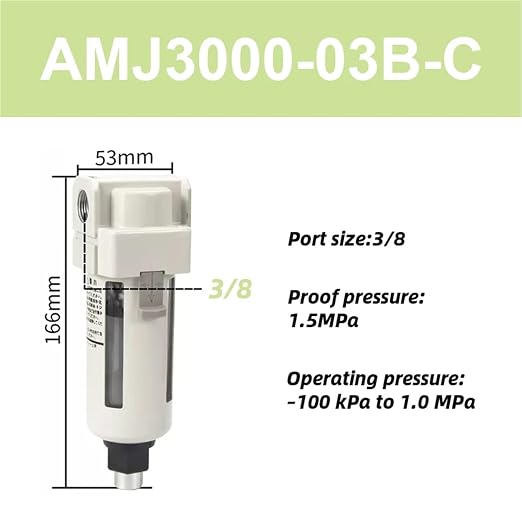 Vacuum Water Droplet Separator Pipeline Filter Negative Pressure Element AMJ - Image 2