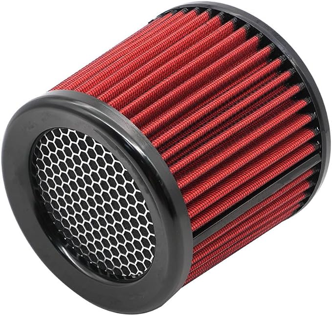 Premium Cone Air Filter, Clamp-on 2.5" Inlet Mesh Top Short Engine Replacement - Image 3