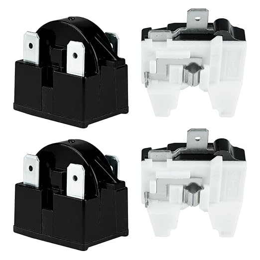 3-Pin PTC Relay and Overload Kit 2 Sets Refrigerator Starter/Start QP2-4R7 4.7 by BMIROAMDFE
