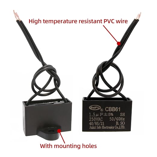 CBB61 Capacitor 1.5uf 250V AC Ceiling Fan 2 Wire 50/60Hz - Image 3