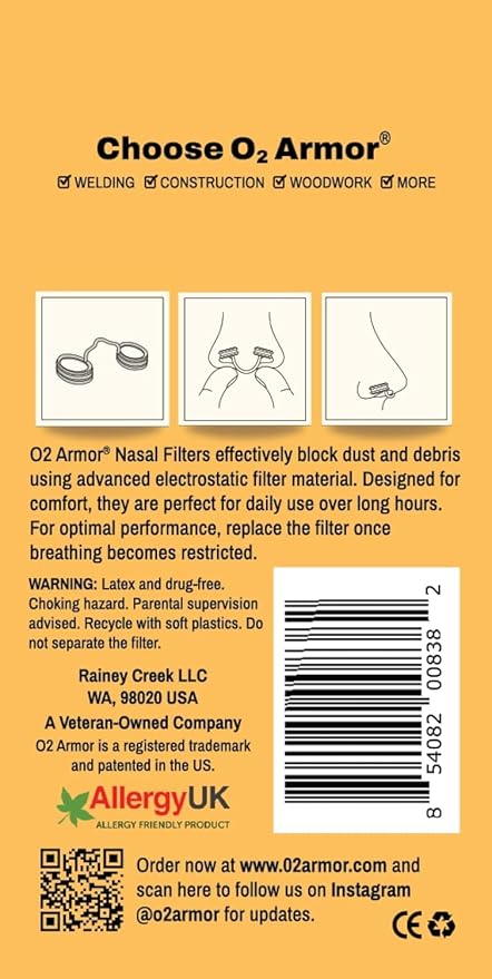 O2 Armor Nose Filters for Welders & Allergies - Image 6