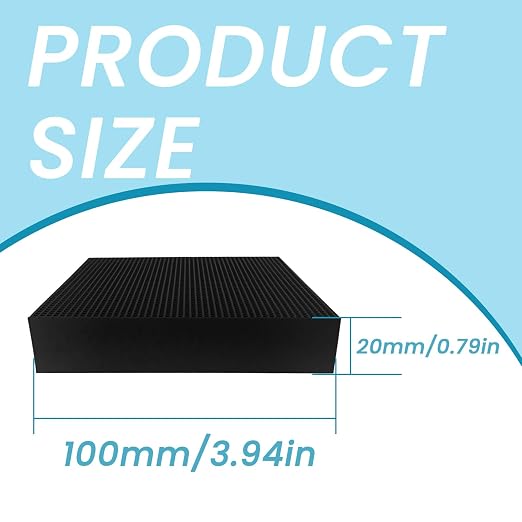 4 Pack 100×100×20mm Thick Anti Vibration Pads and Rubber Pad Combo, Heavy Duty - Image 2