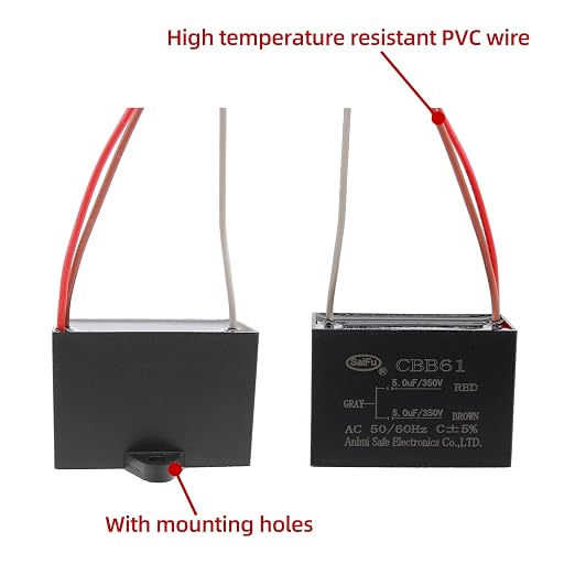 CBB61 Capacitor 5uf+5uf 350V AC Ceiling Fan 3 Wire 50/60Hz - Image 3